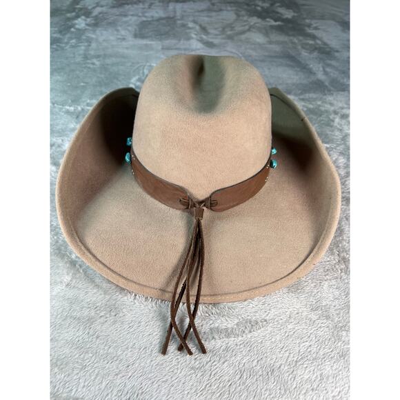 Scala 100% Wool Cowboy Hat Turquoise Concho One Size Western Cowgirl